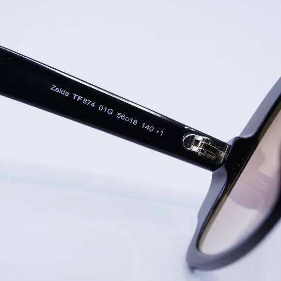 Tom Ford FT0874 01G Zelda Sunglasses Black Butterfly Frame  display picture 1